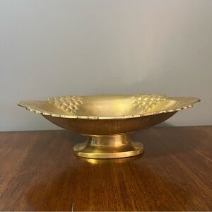 Vintage Brass Footed Bowl, Fruit Bowl